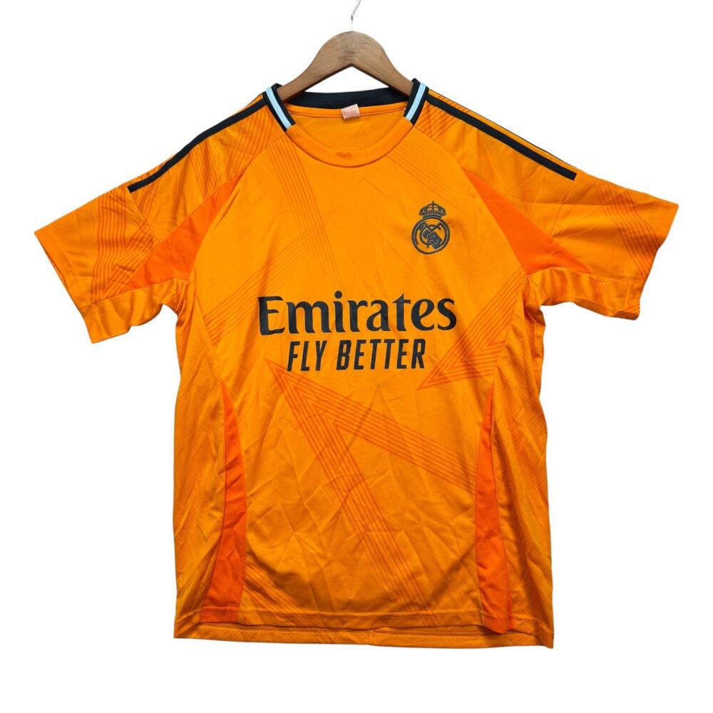 2024-25 Vini Jr. #7 World Real Madrid Cup AWAY Euro Orange Soccer Jersey L